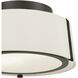 Fulton 2 Light 12 inch Black Semi Flush Ceiling Light