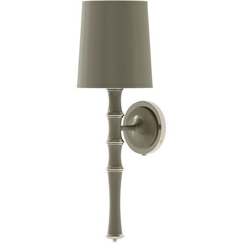 Kane Armed Wall Sconce Wall Light in Polished Nickel, Smoky Taupe, Smokey Taupe