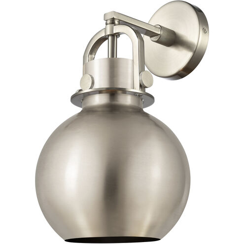 Newton Sphere 1 Light 8 inch Satin Nickel Sconce Wall Light