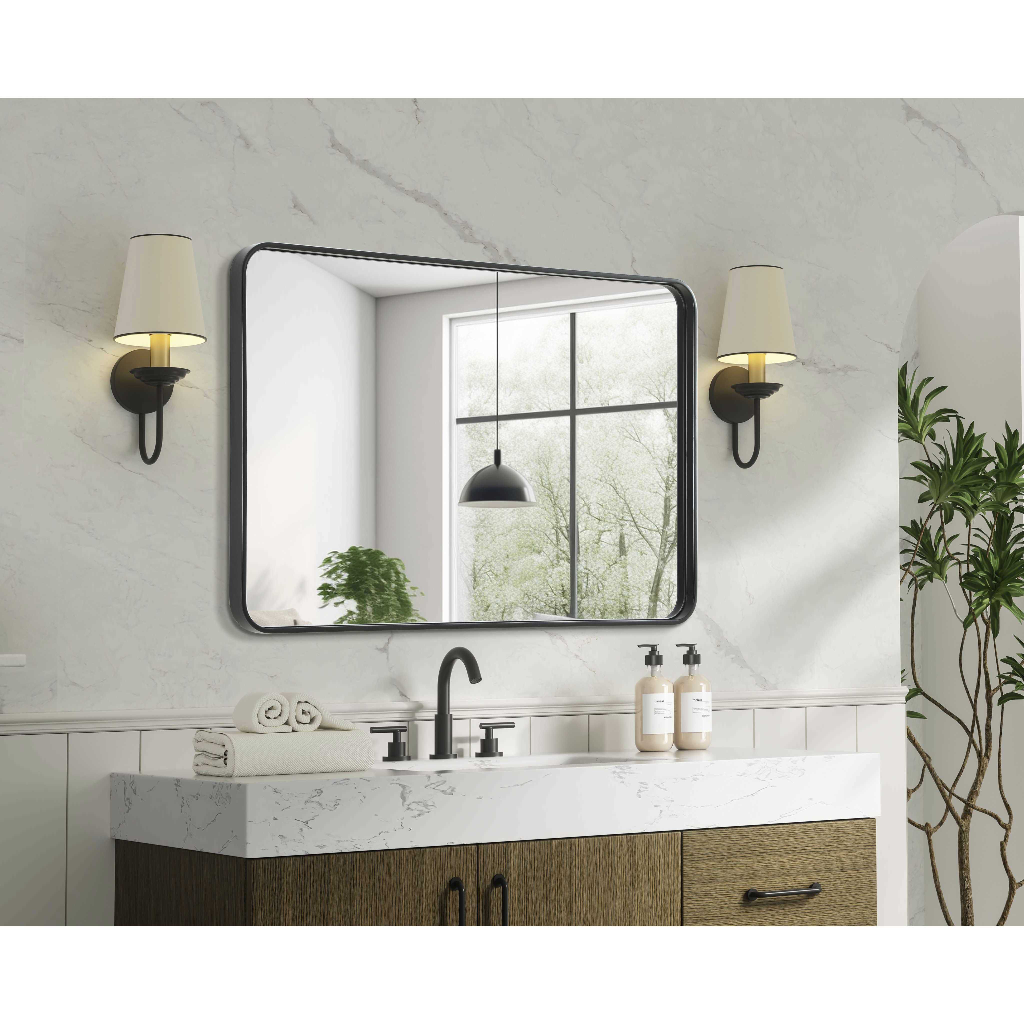 Remy 42 X 28 inch Black Mirror