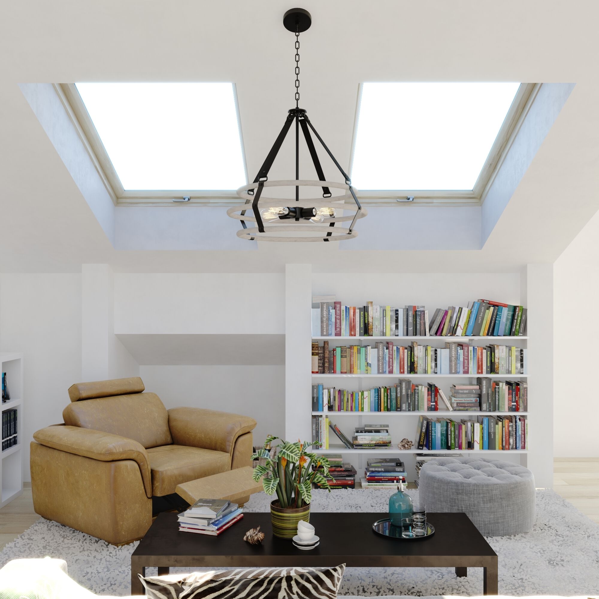 Taylor LED 24 inch Textured Black and Ash Gray Pendant Ceiling Light