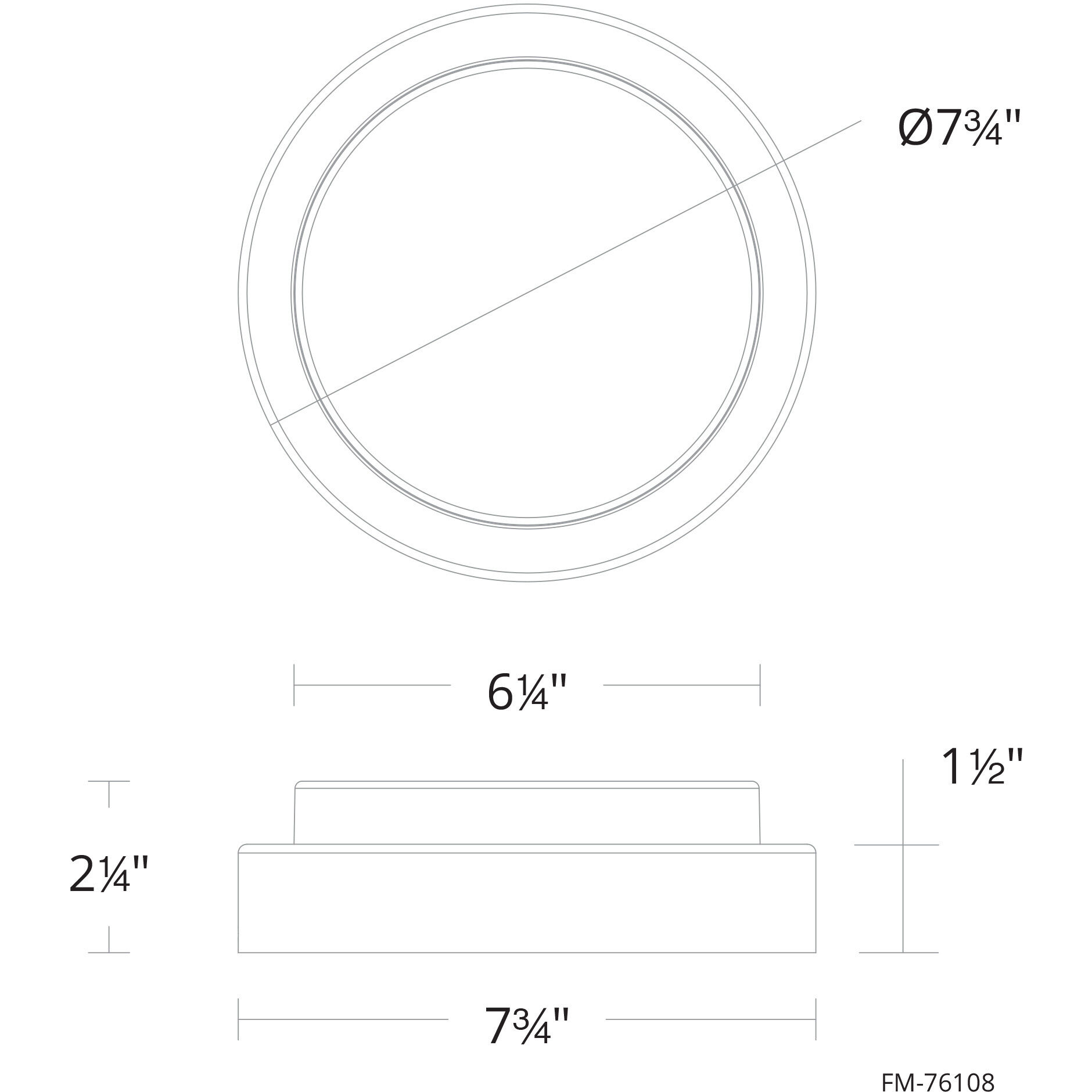 Kind LED 8 inch Brushed Nickel Flush Mount Ceiling Light in 2700K