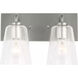 Miles 2 Light 12 inch Brushed Nickel Vanity Light Wall Light, Medium