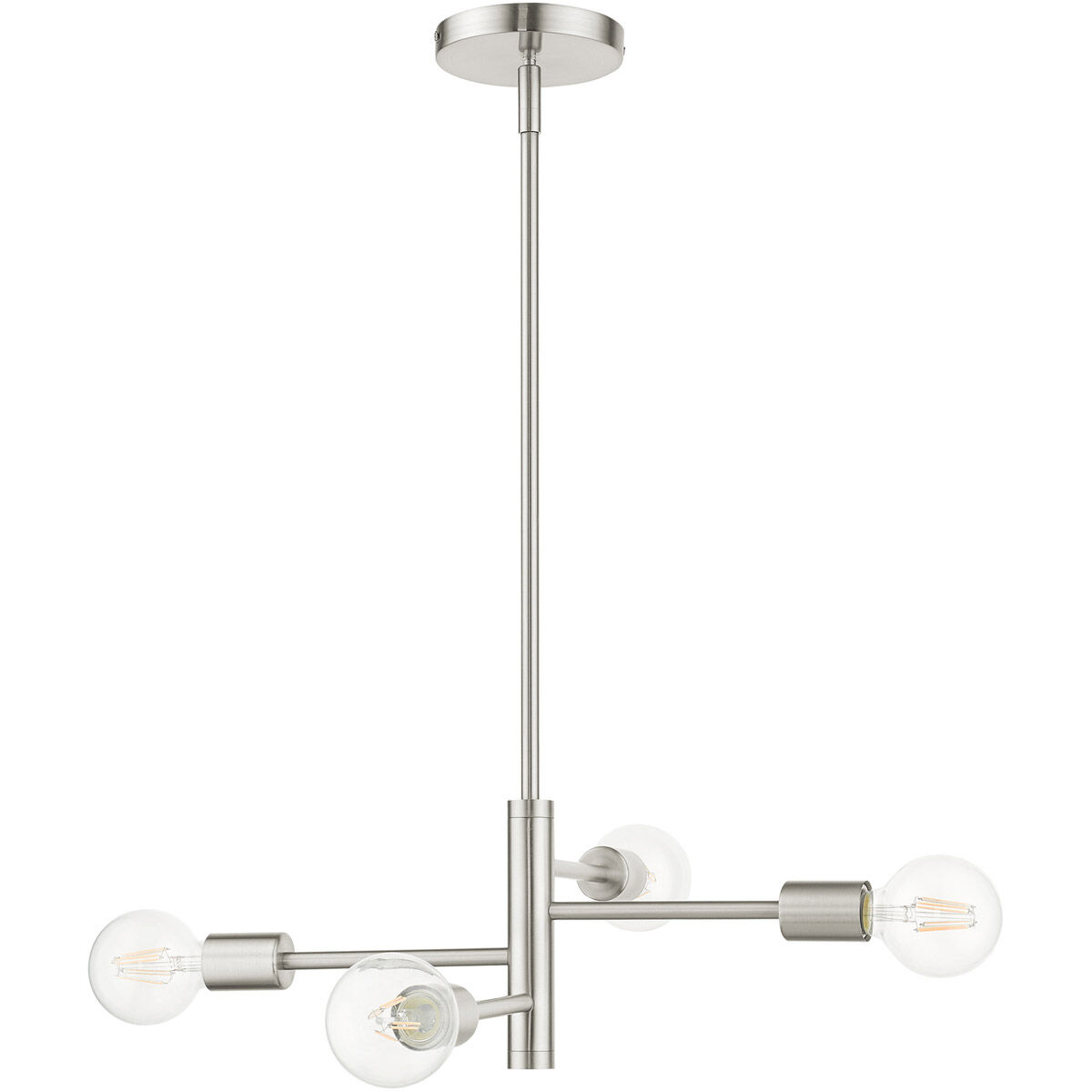 Bannister 4 Light 18 inch Brushed Nickel Chandelier Ceiling Light