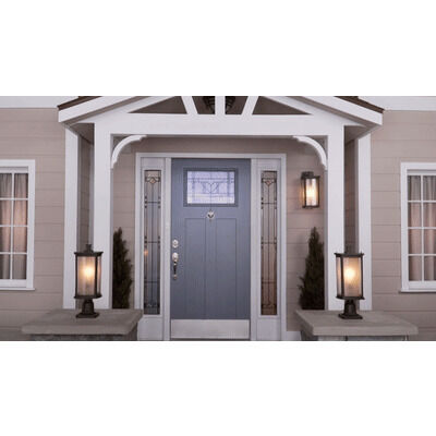 Bungalow 1 Light 14 inch Bronze Outdoor Wall Mount