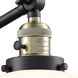 X-Large Beacon 18 inch 60.00 watt Black Antique Brass Swing Arm Wall Light, Franklin Restoration