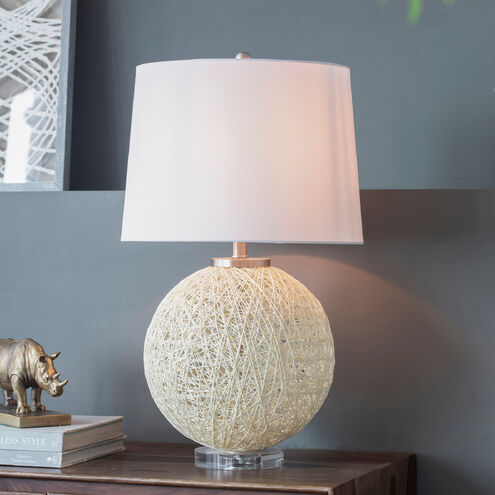 Estella 26 inch 60 watt Beige and White Table Lamp Portable Light
