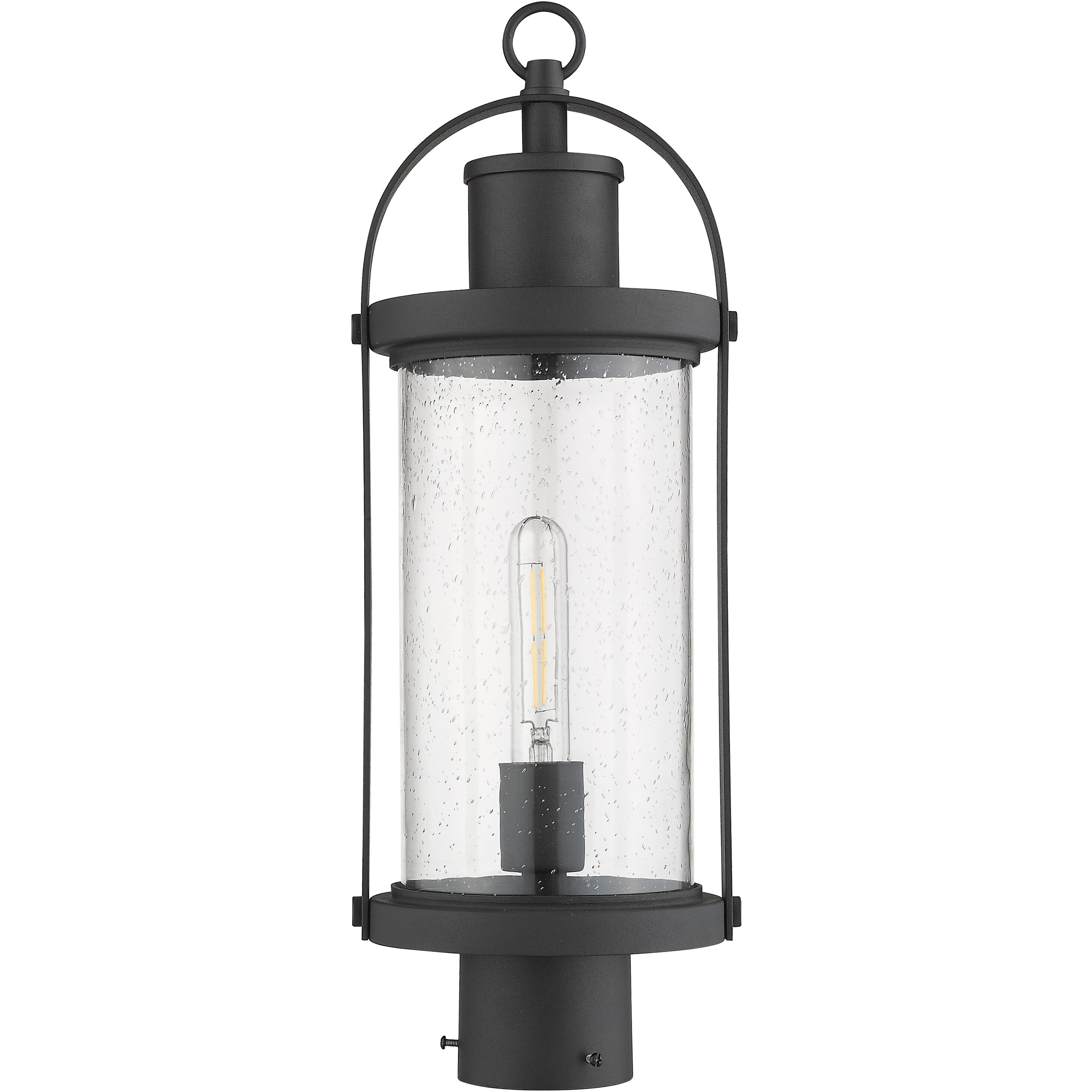 Roundhouse 1 Light 20.5 inch Black Outdoor Post Mount Fixture