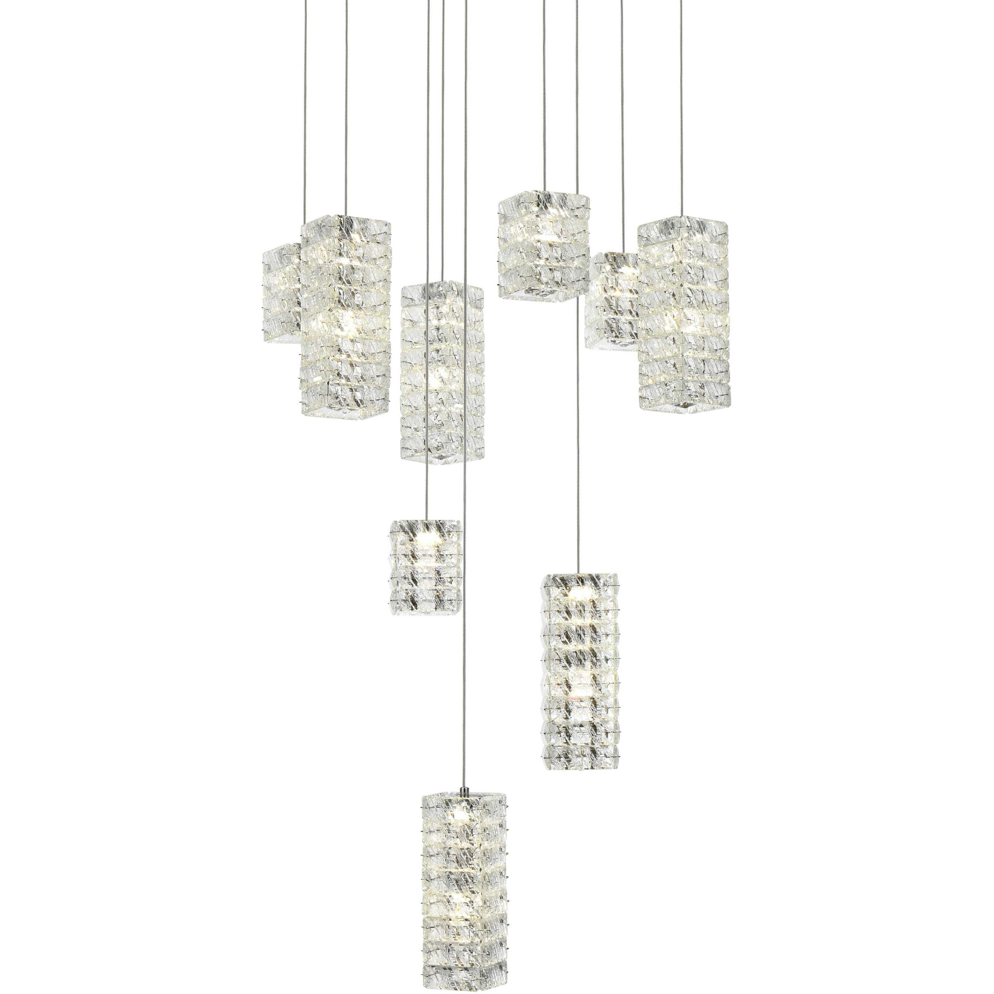 Aston 9 Light 24 inch Chrome Pendant Ceiling Light
