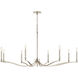 Malene 8 Light Polished Nickel Chandelier Ceiling Light, 1 Tier Large