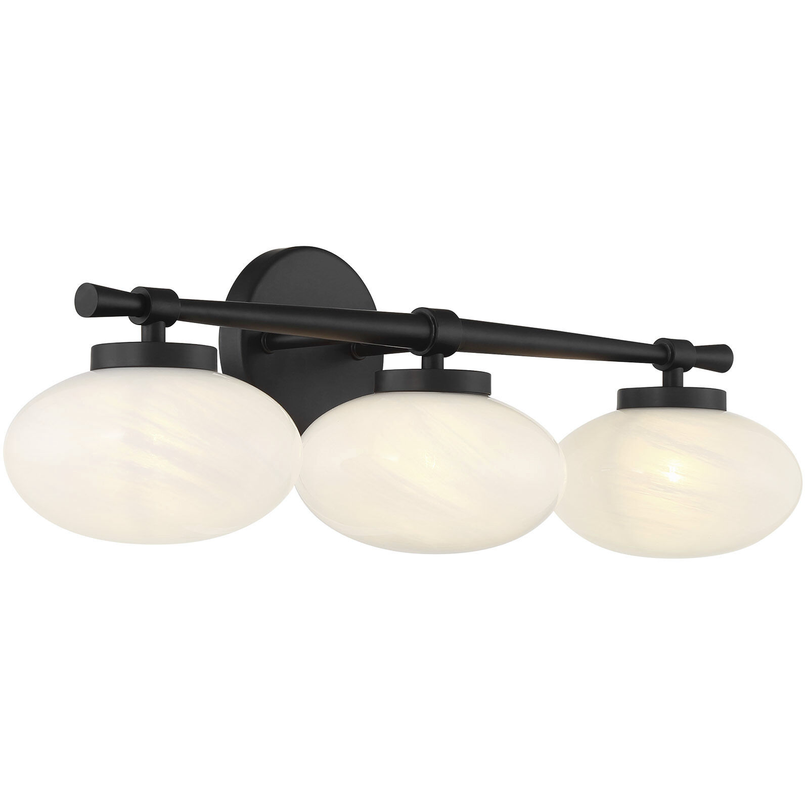 Barrow 3 Light 25 inch Matte Black Bathroom Vanity Light Wall Light