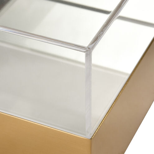 Split 10 X 10 inch Brass with Clear Decorative Box, Square