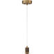 Port Nine LED 8 inch Antique Brushed Brass Pendant Ceiling Light in Clear