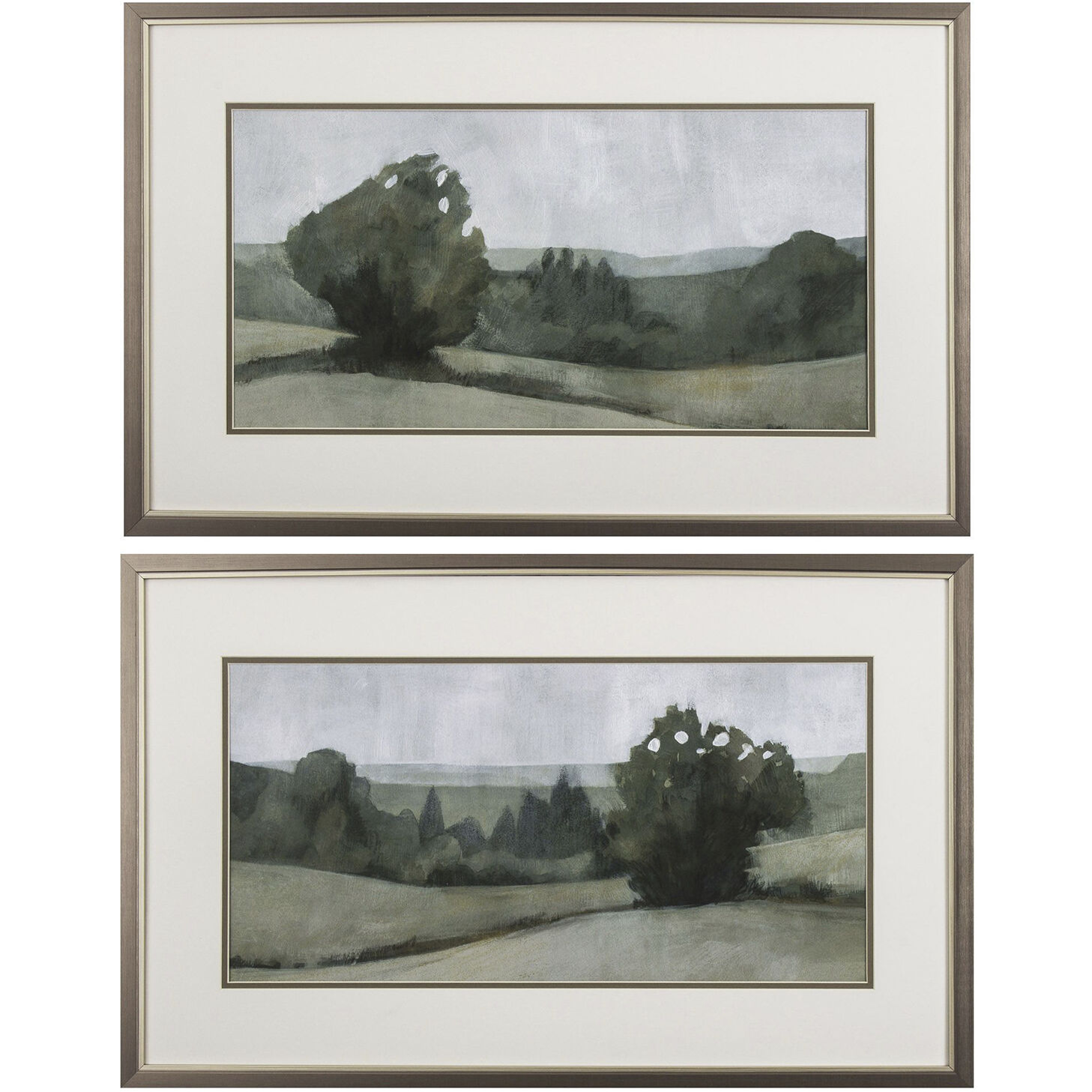 Landscapes Green and Brown and Neutral and Gray Framed Art, Propac