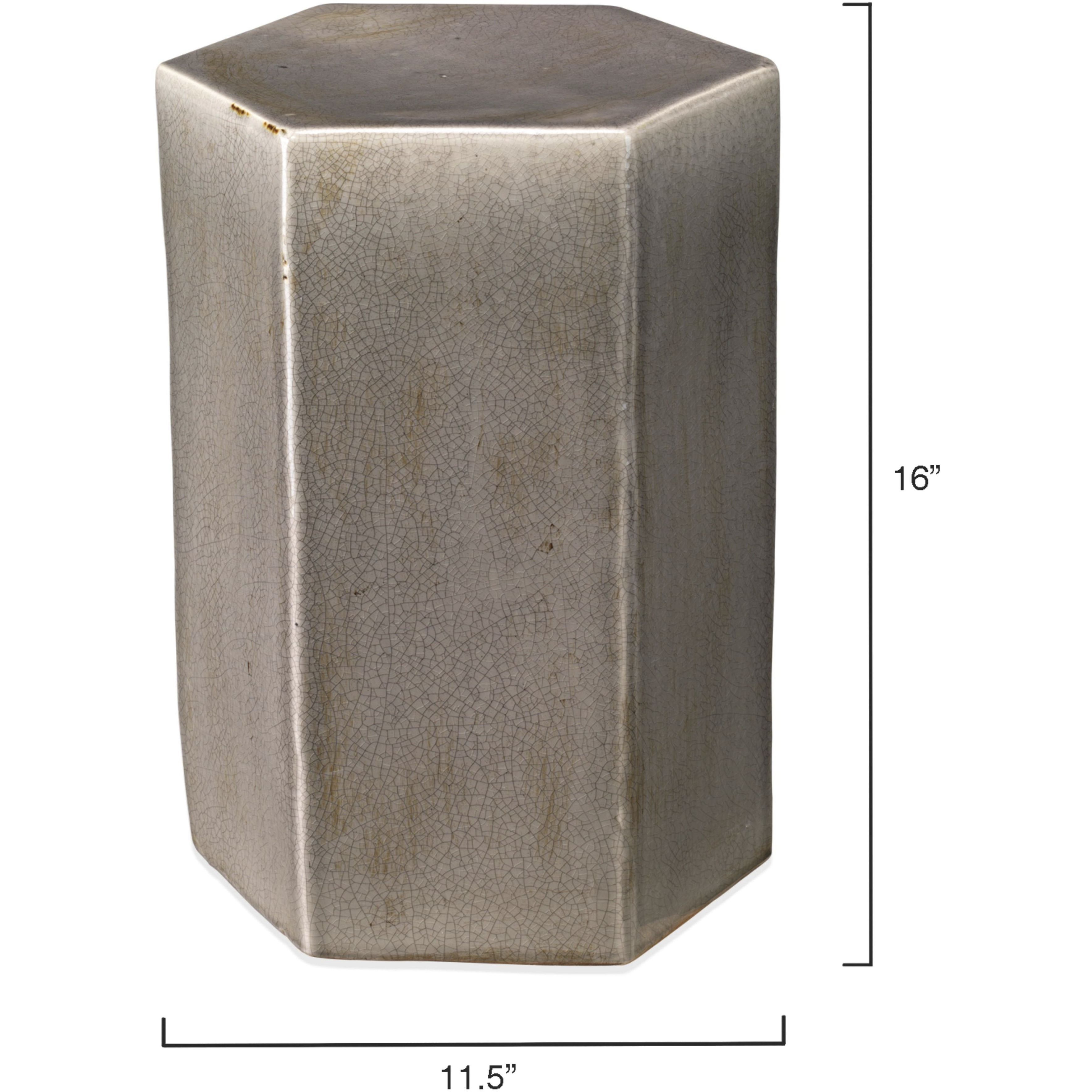 Porto 16 X 11.5 inch Grey Ceramic Side Table