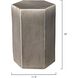 Porto 16 X 11.5 inch Grey Ceramic Side Table