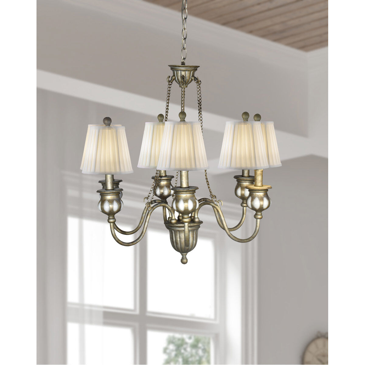 Springdale 6 Light 27 inch Antique Bronze Chandelier Ceiling Light
