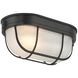 Nauticus Dual Mount 6 inch Black Outdoor Wall Sconce in Replaceable LED, 5" D x 11" W x 6" H