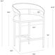 Zanatta 35 inch Tan Leather Counter Stool