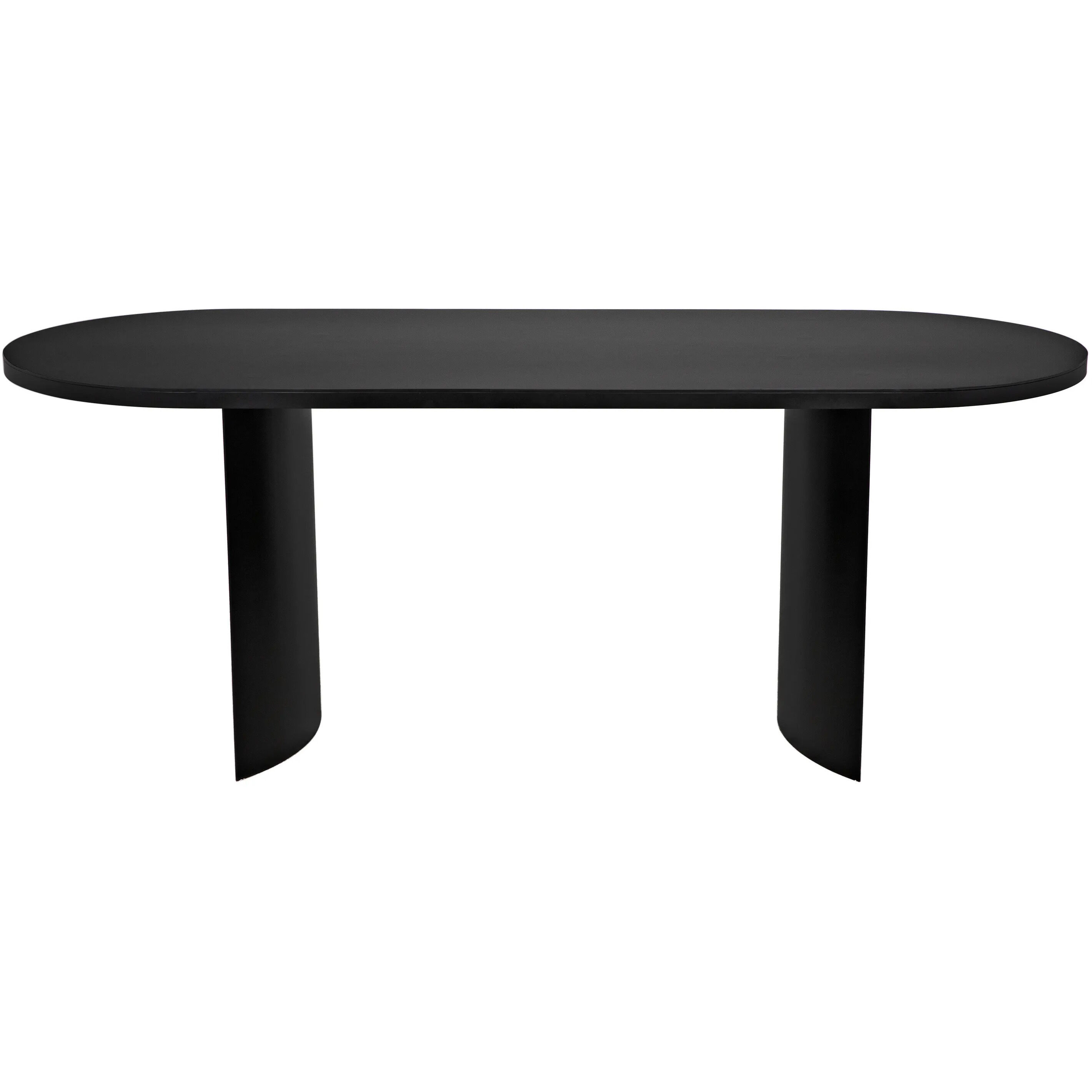 Concave 80 X 32 inch Matte Black Dining Table