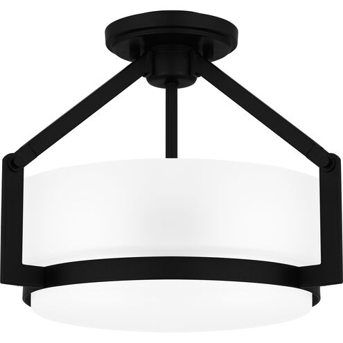 Collinham 2 Light 14.25 inch Matte Black Semi-Flush Mount Ceiling Light