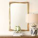 Curved 39 X 26.5 inch Antiqued Gold Leaf Mirror