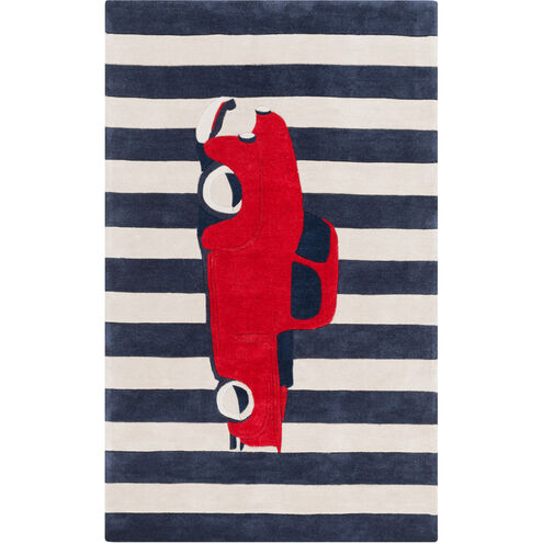 Young Life 96 X 60 inch Blue and Neutral Area Rug, Polyester