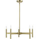 Copenhagen 5 Light 25 inch Antique Brass Chandelier Ceiling Light