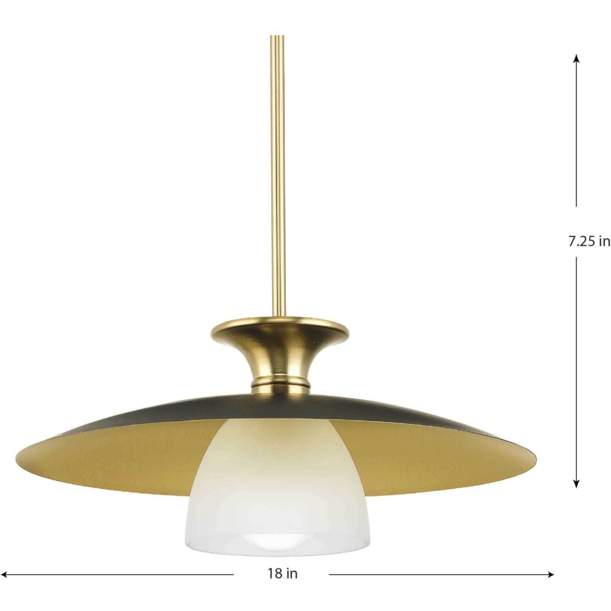 Trimble 1 Light 18 inch Brushed Bronze Pendant Ceiling Light, Design Series