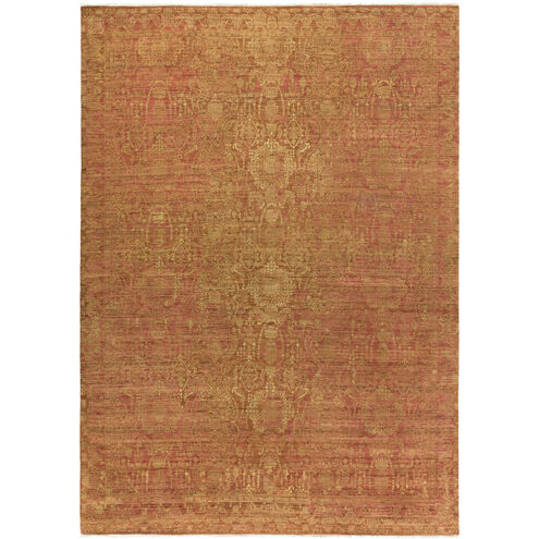 Palace 120 X 96 inch Tan / Rust Handmade Rug