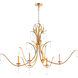 Majesty 6 Light 23 inch Gold Leaf Chandelier Ceiling Light