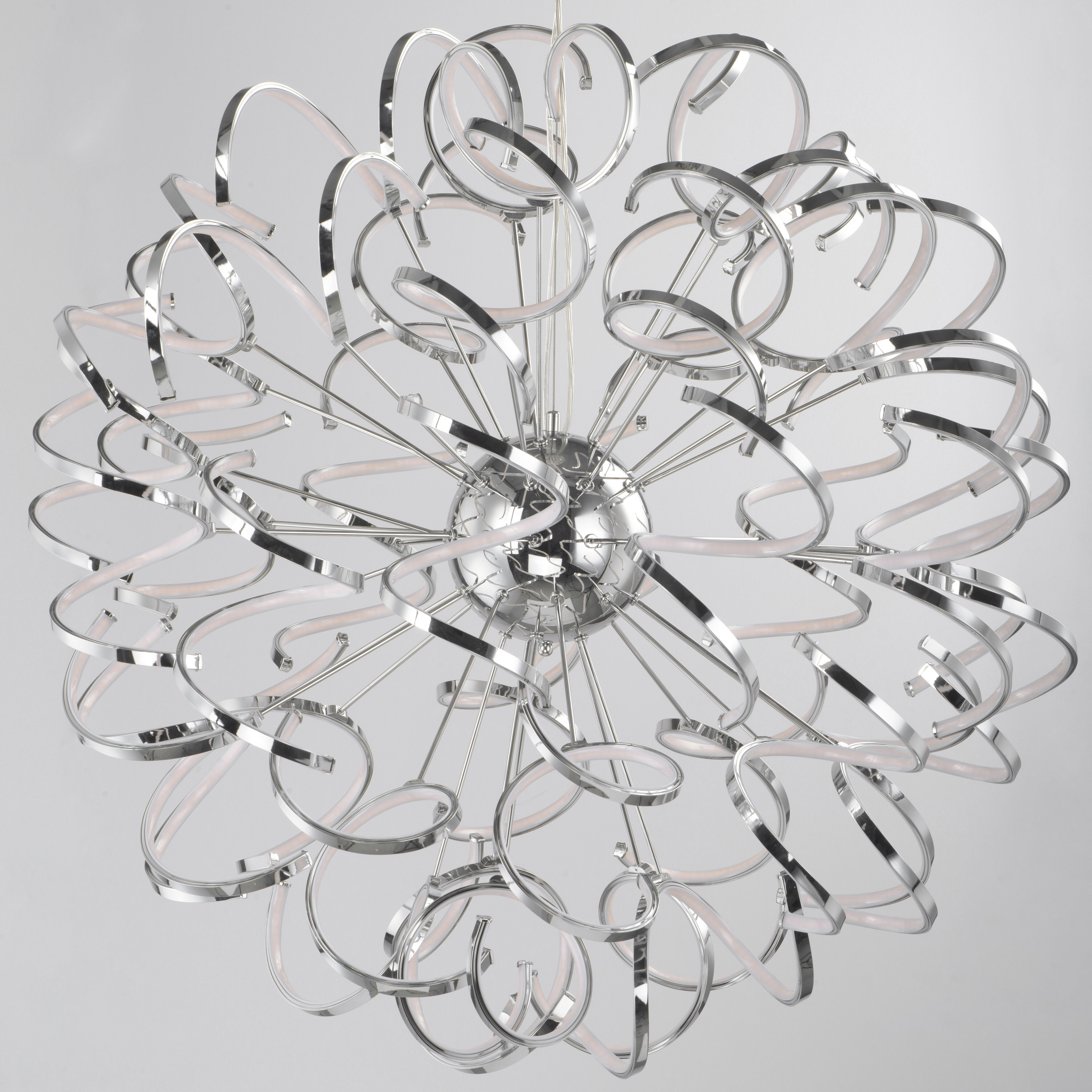 Chaos LED 39.5 inch Polished Chrome Entry Foyer Pendant Ceiling Light
