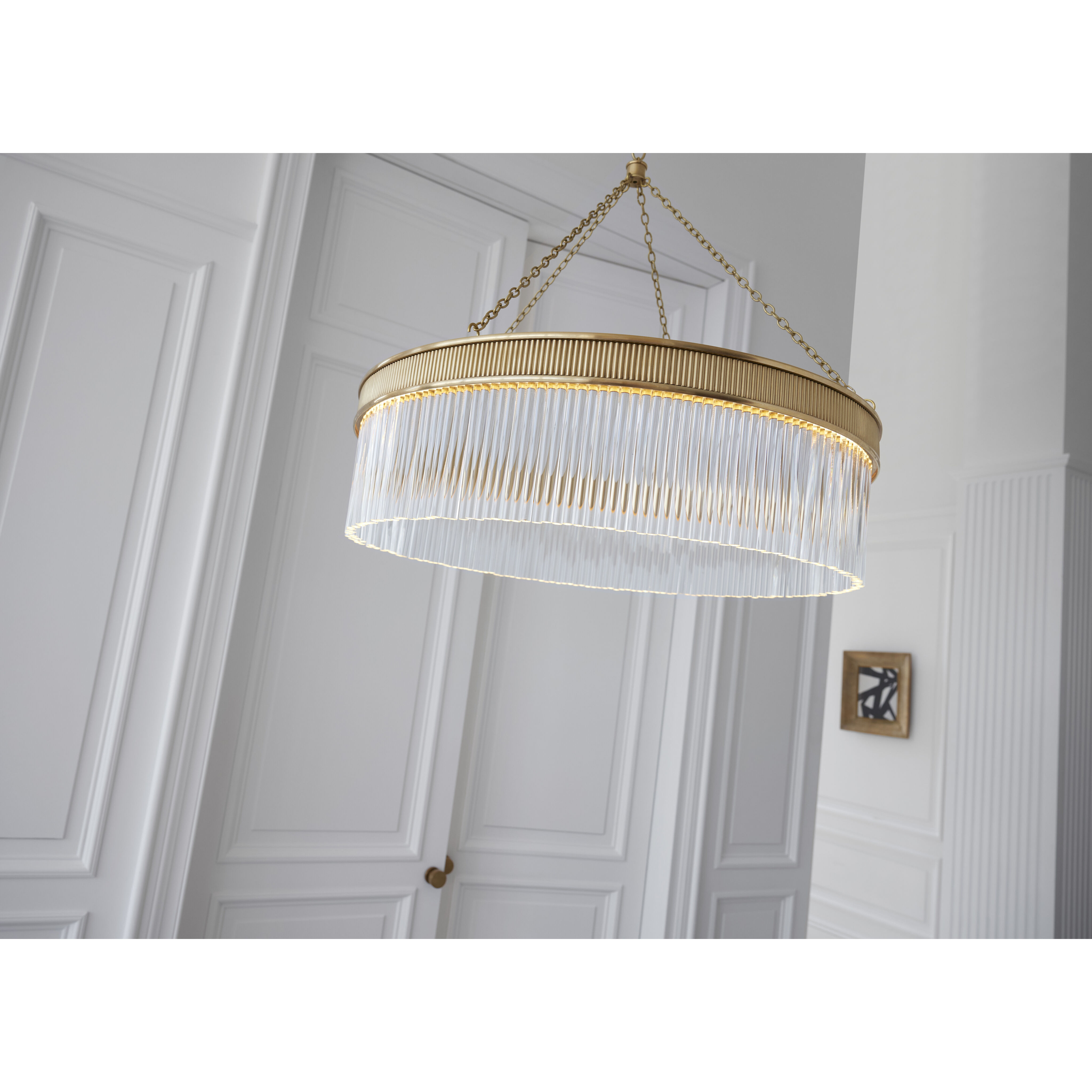 Marie Flanigan Menil LED 34.25 inch Soft Brass Chandelier Ceiling Light,  Large