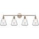 Luna 4 Light 40 inch Satin Nickel Bath Vanity Light Wall Light