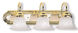 Belmont 3 Light 24 inch Polished Brass & Polished Chrome Bath Vanity Wall Light in Polished Brass and Chrome