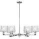 Arcadia Niagara 6 Light 36.25 inch Polished Chrome Chandelier Ceiling Light