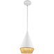 Alora Mood Daphne Pendant Ceiling Light in White and Brown Cotton Rope