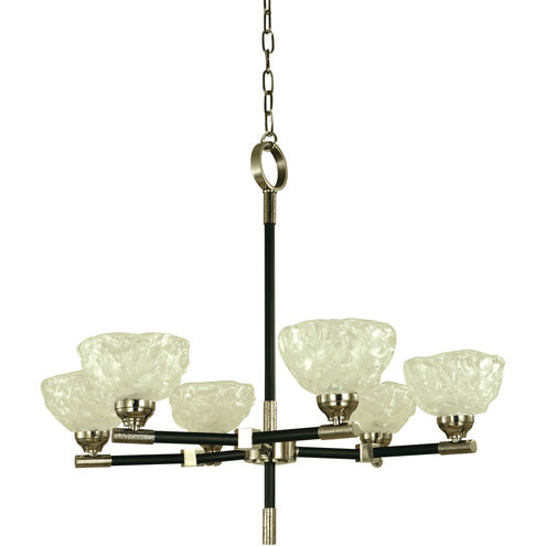 Stonebridge 6 Light 24 inch Polished Nickel/Matte Black Dining Chandelier Ceiling Light