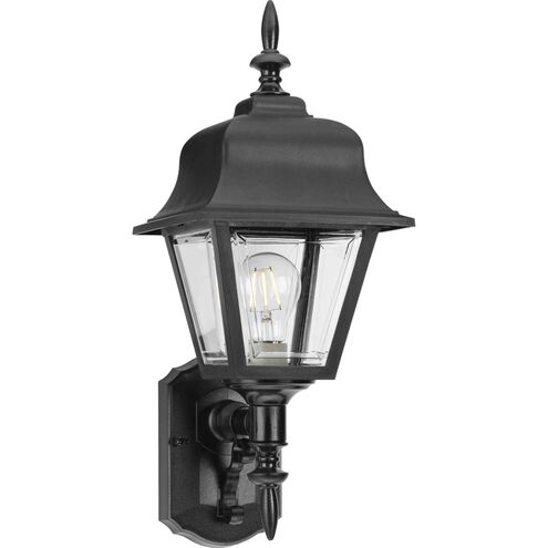 Non-Metallic 1 Light 20 inch Textured Black Outdoor Wall Lantern