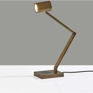 Newman 19 inch 10.00 watt Lacquered Burnished Brass Task Lamp Portable Light, ADS360