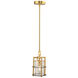 Burford LED 5 inch Brass and Black Pendant Ceiling Light