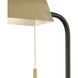 Argentat 42 inch 7.00 watt Black with Antique Brass Floor Lamp Portable Light