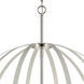 Rotunde 10 Light 38 inch Matte White with Polished Nickel Chandelier Ceiling Light in Matte White/Polished Nickel