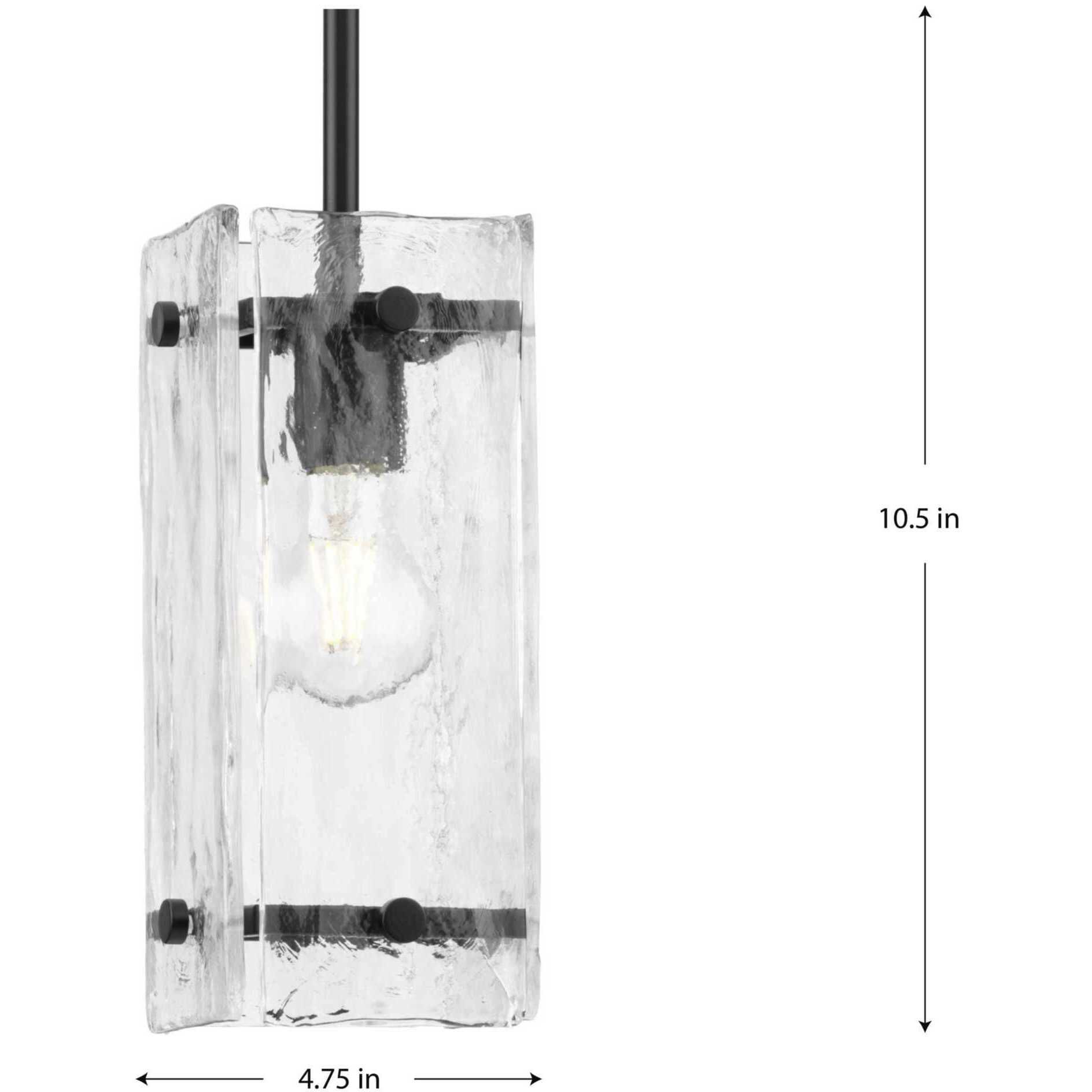 Rivera 1 Light 4.75 inch Matte Black Mini Pendant Ceiling Light, Design Series