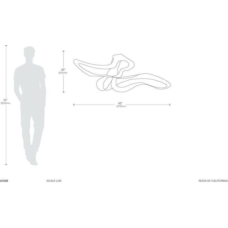 Graceful 30 X 17 inch Metal Wall Art