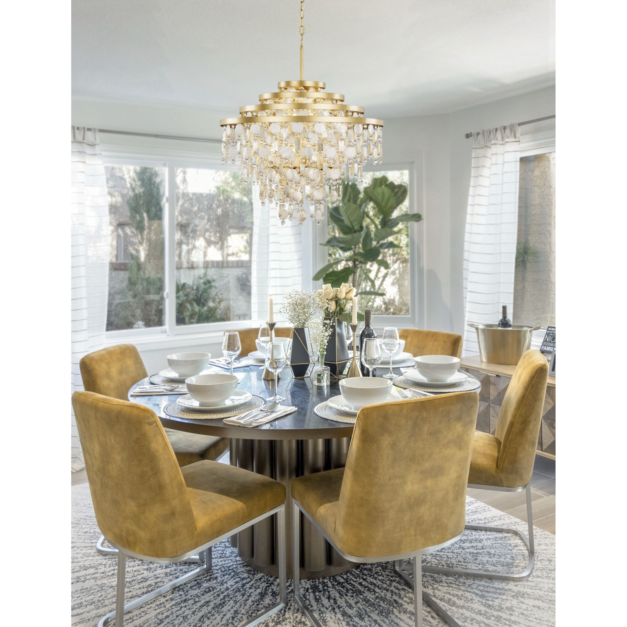 Kalani 10 Light 28 inch French Gold Chandelier Ceiling Light, Smithsonian Collaboration