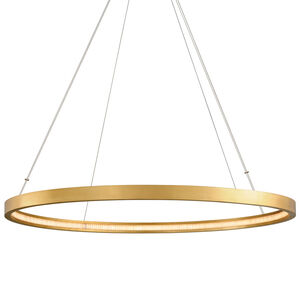 Jasmine LED 56 inch Gold Leaf Pendant Ceiling Light, Circular Frame