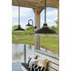 Foundry Classic 1 Light 16 inch Textured Black with Brass Outdoor Pendant Barn Light