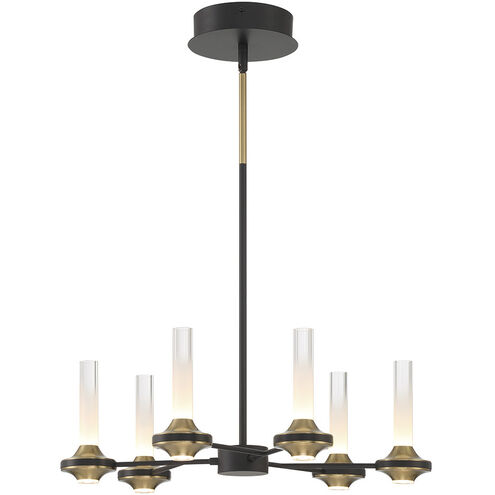 Torcia LED 24.25 inch Black Chandelier Ceiling Light