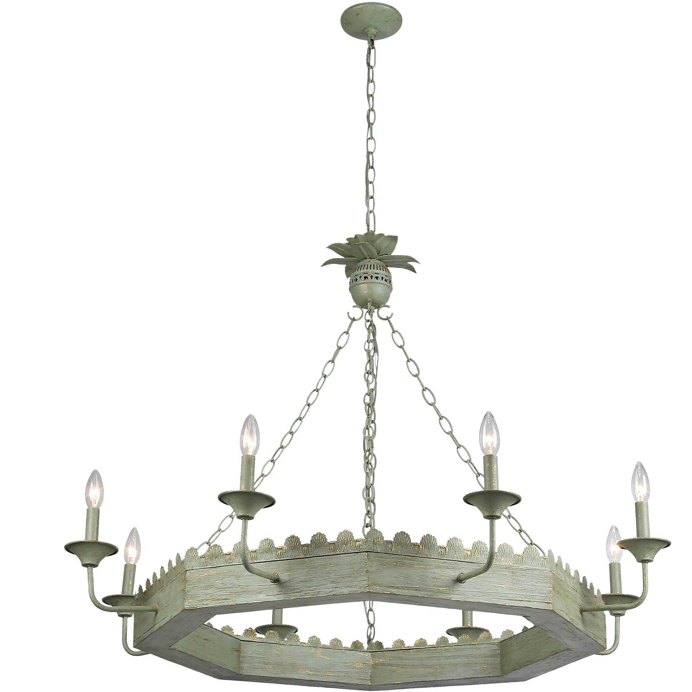 Finley 42 inch 60.00 watt Vintage Sage Chandelier Ceiling Light